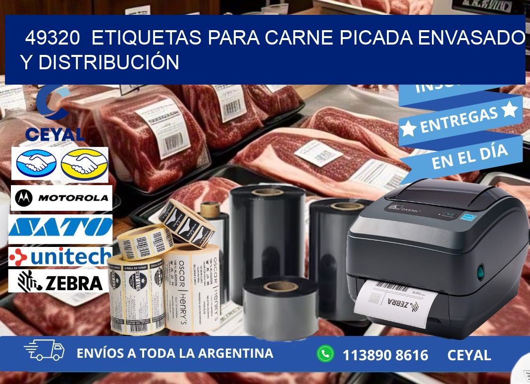 49320  ETIQUETAS PARA CARNE PICADA ENVASADO Y DISTRIBUCIÓN