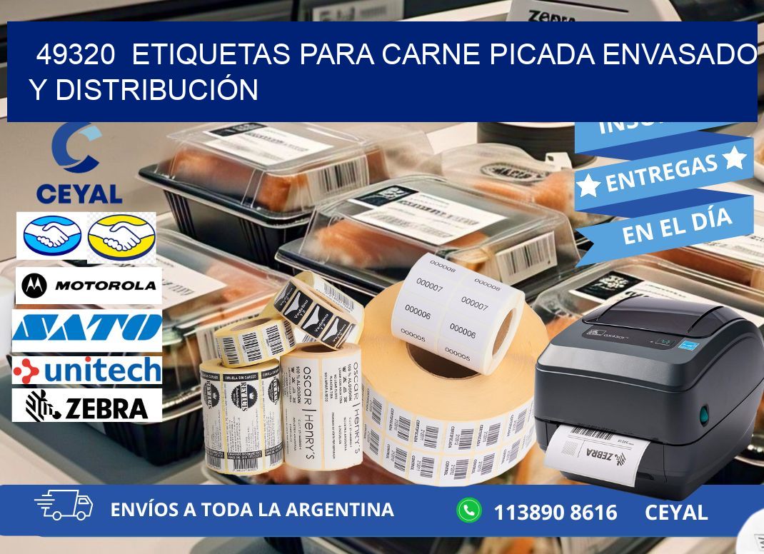 49320  ETIQUETAS PARA CARNE PICADA ENVASADO Y DISTRIBUCIÓN