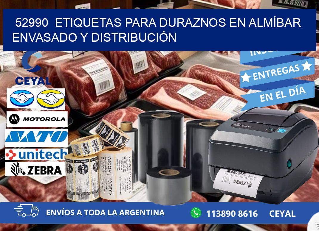 52990  ETIQUETAS PARA DURAZNOS EN ALMÍBAR ENVASADO Y DISTRIBUCIÓN