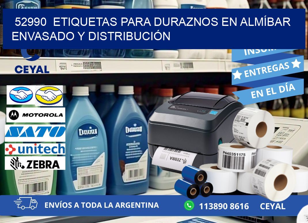 52990  ETIQUETAS PARA DURAZNOS EN ALMÍBAR ENVASADO Y DISTRIBUCIÓN