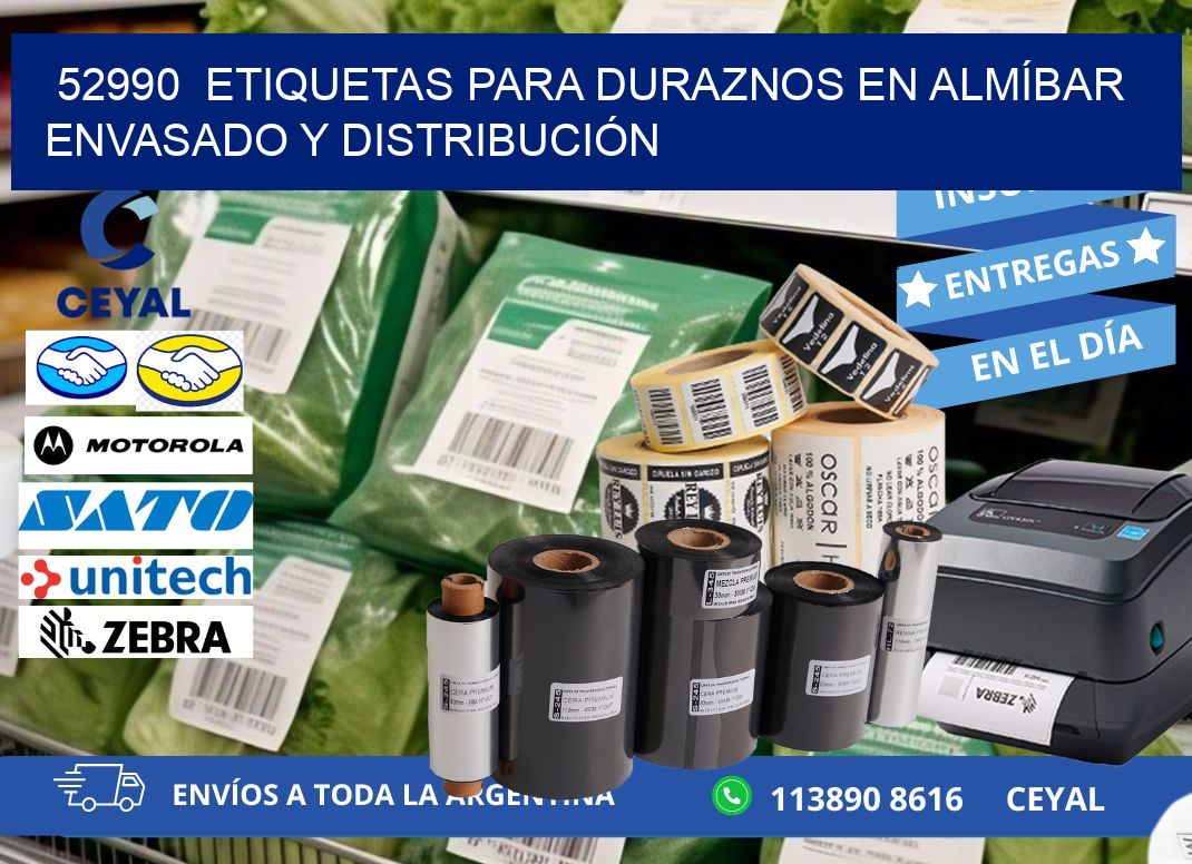 52990  ETIQUETAS PARA DURAZNOS EN ALMÍBAR ENVASADO Y DISTRIBUCIÓN