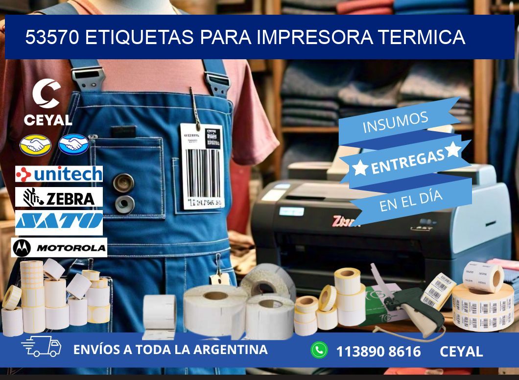 53570 ETIQUETAS PARA IMPRESORA TERMICA