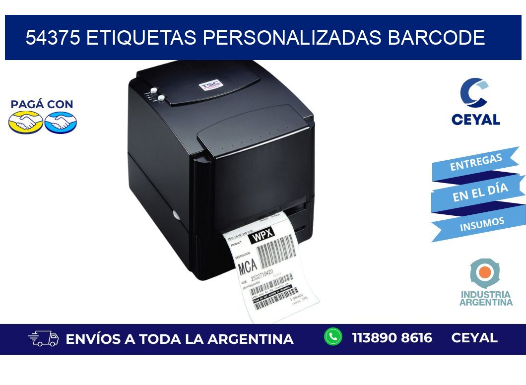 54375 ETIQUETAS PERSONALIZADAS BARCODE