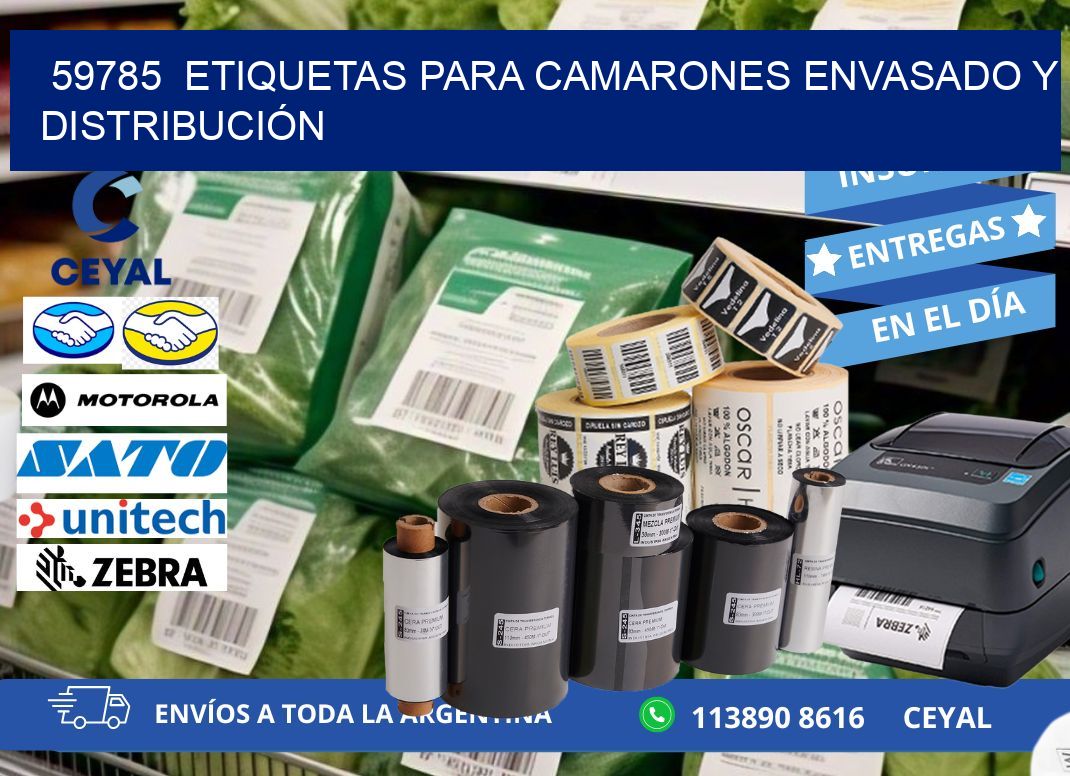 59785  ETIQUETAS PARA CAMARONES ENVASADO Y DISTRIBUCIÓN