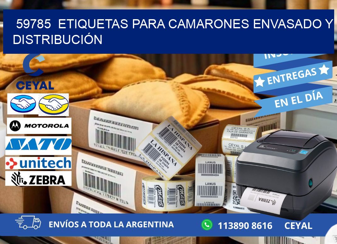 59785  ETIQUETAS PARA CAMARONES ENVASADO Y DISTRIBUCIÓN
