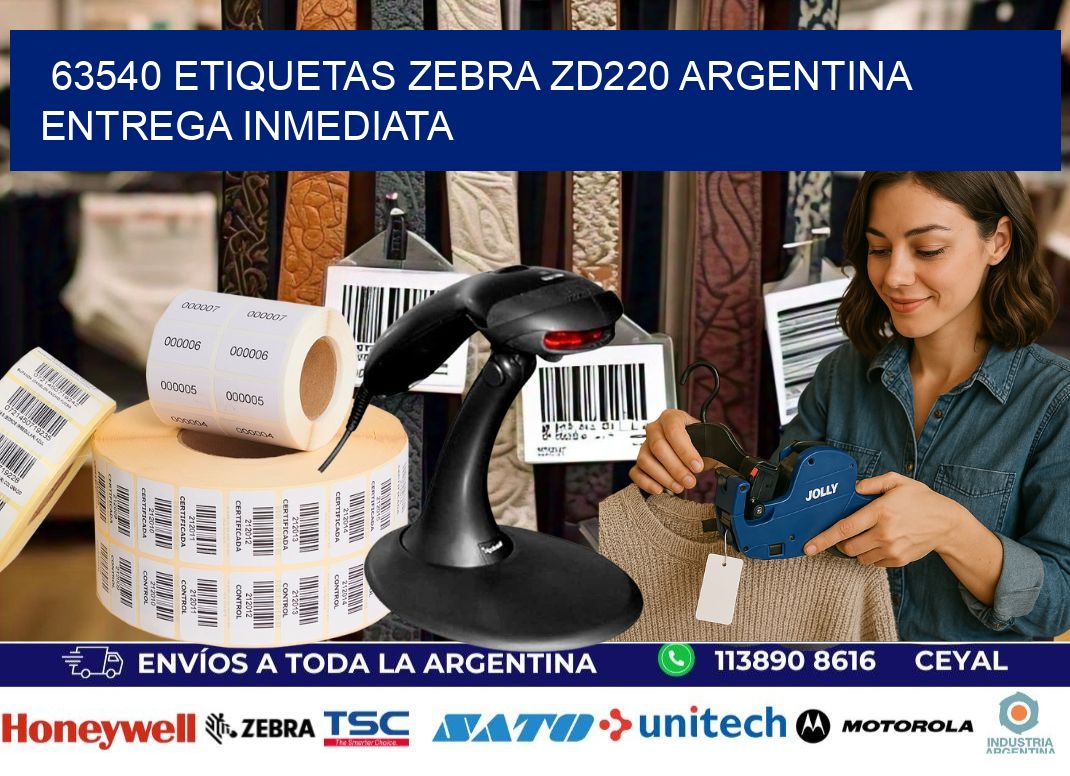 63540 etiquetas zebra zd220 ARGENTINA ENTREGA INMEDIATA