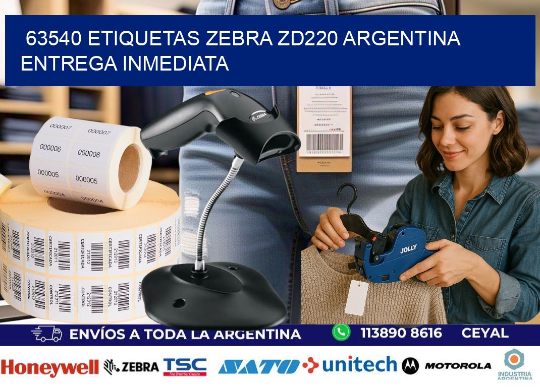 63540 etiquetas zebra zd220 ARGENTINA ENTREGA INMEDIATA