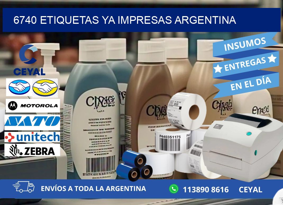 6740 ETIQUETAS YA IMPRESAS ARGENTINA