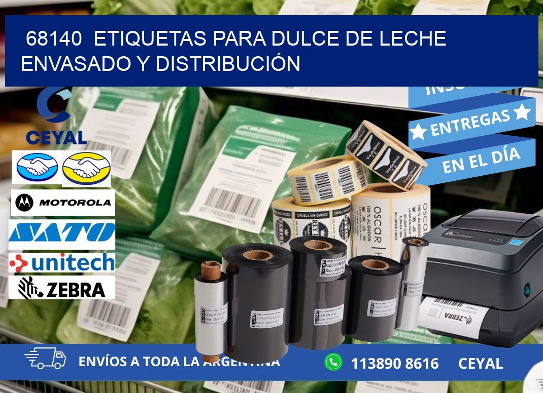 68140  ETIQUETAS PARA DULCE DE LECHE ENVASADO Y DISTRIBUCIÓN