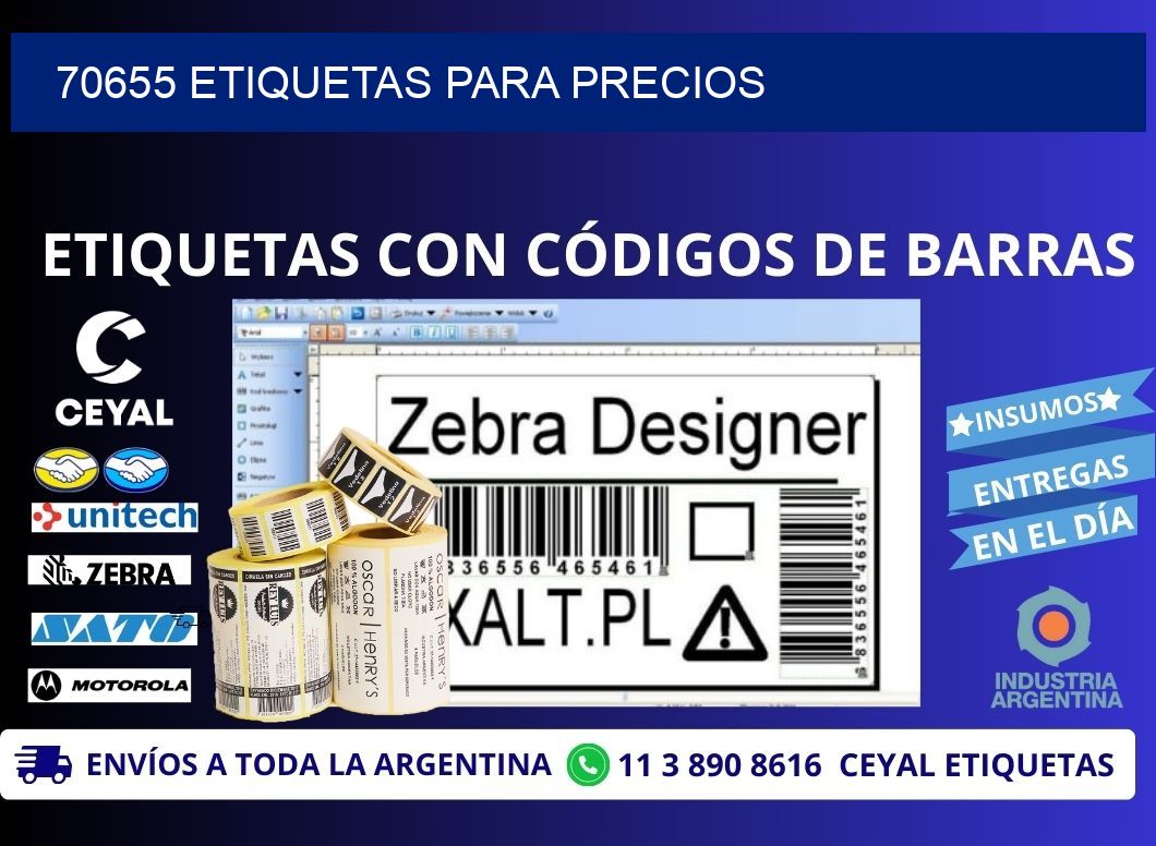 70655 ETIQUETAS PARA PRECIOS