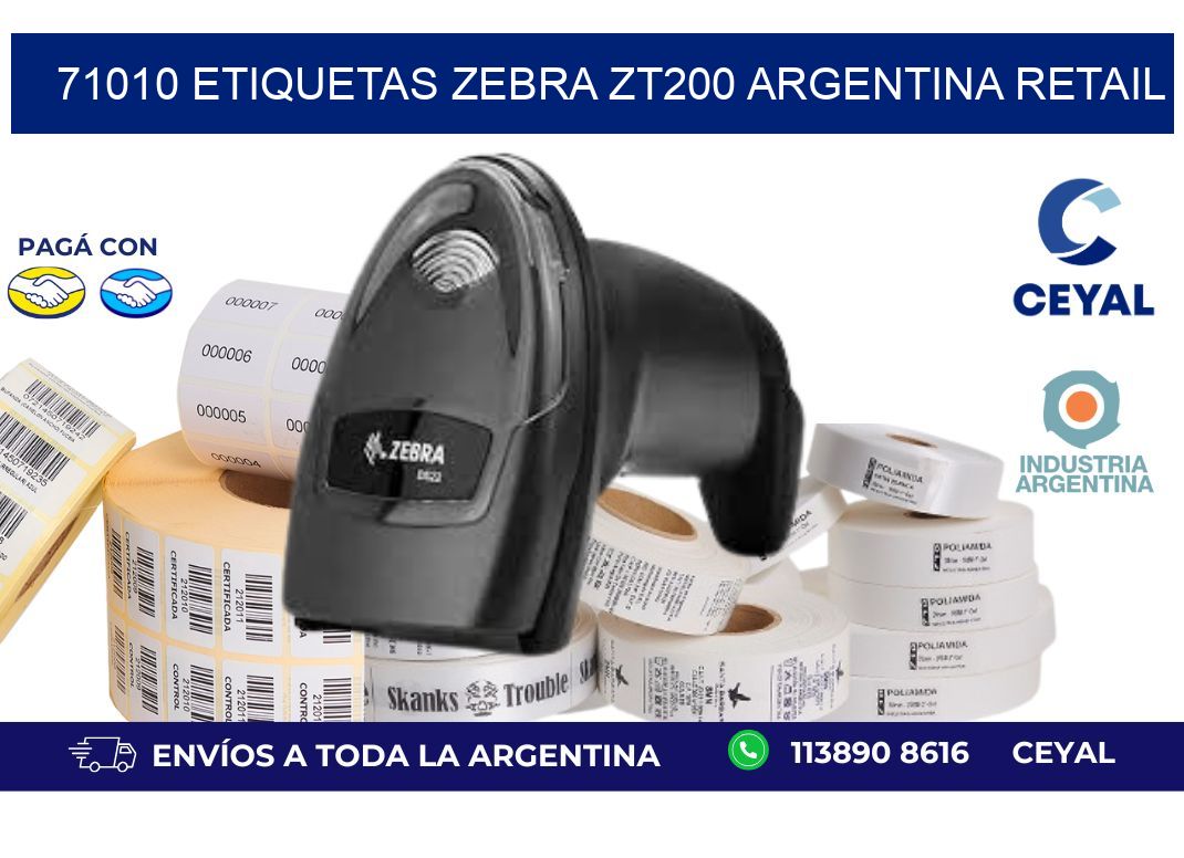 71010 etiquetas zebra zt200 argentina RETAIL