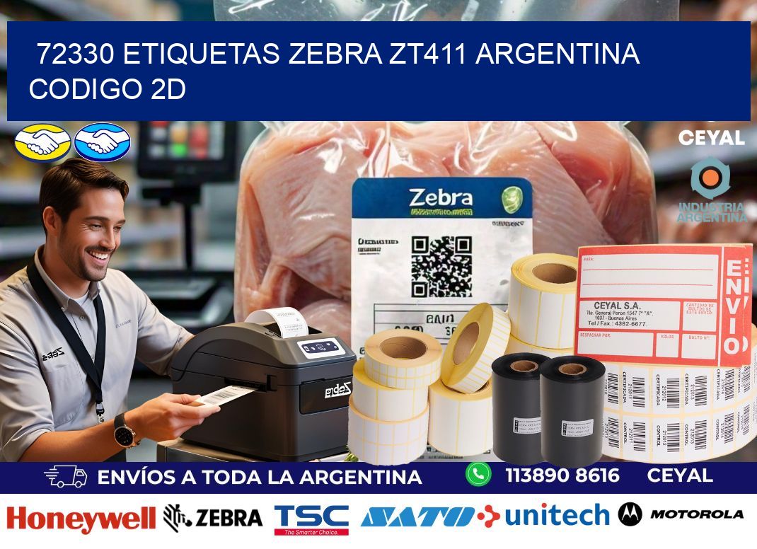 72330 etiquetas zebra zt411 argentina CODIGO 2D