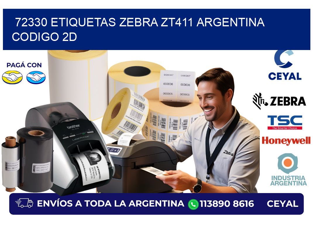 72330 etiquetas zebra zt411 argentina CODIGO 2D