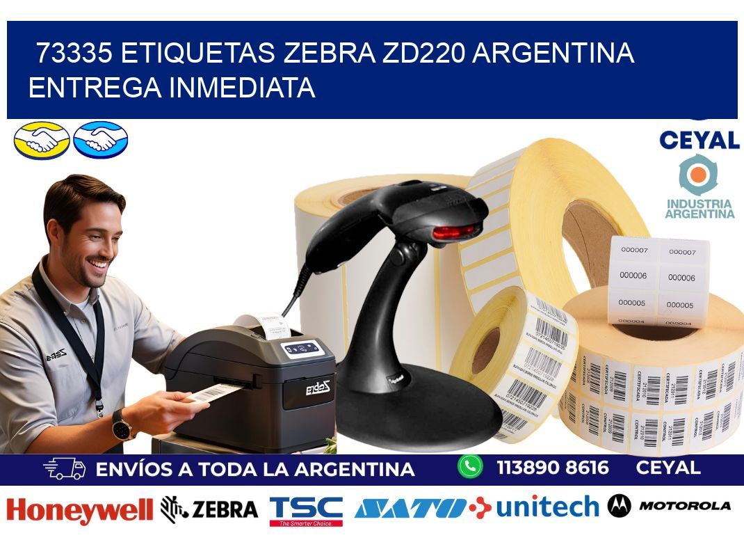 73335 etiquetas zebra zd220 ARGENTINA ENTREGA INMEDIATA