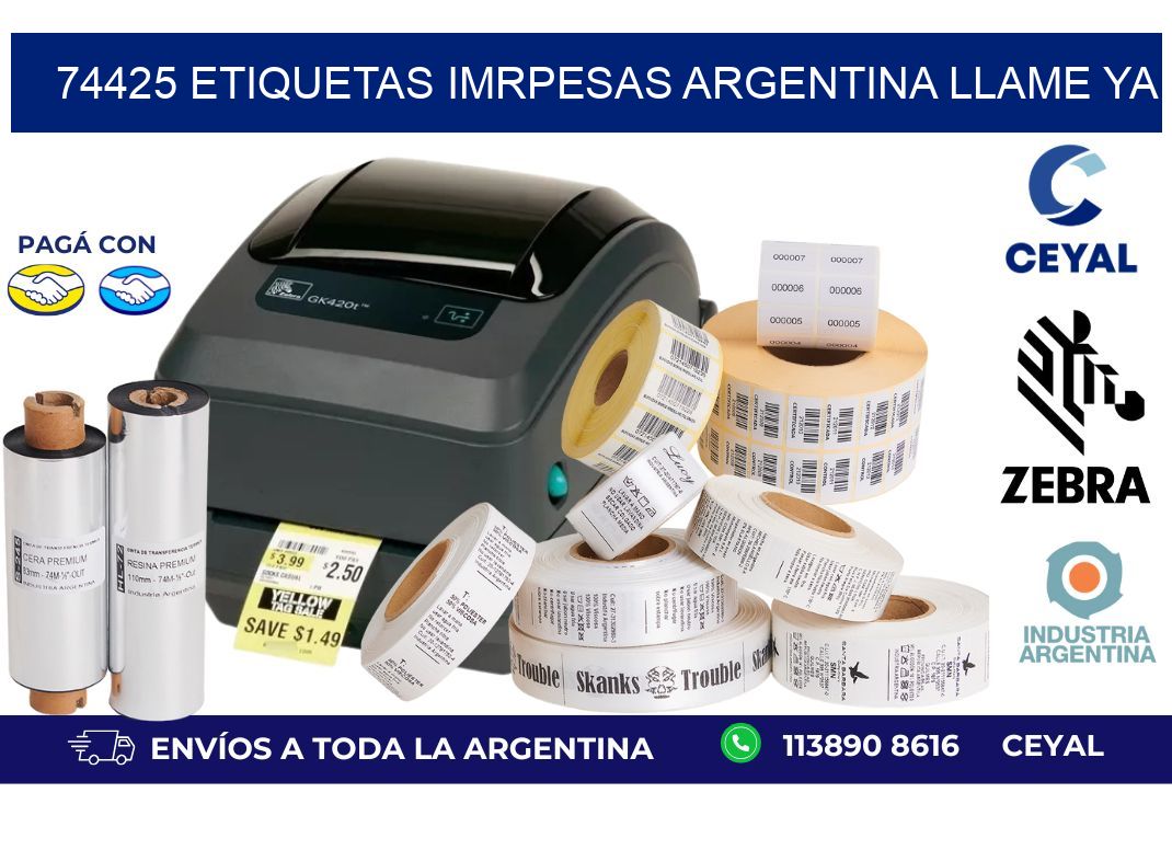 74425 etiquetas imrpesas argentina LLAME YA!