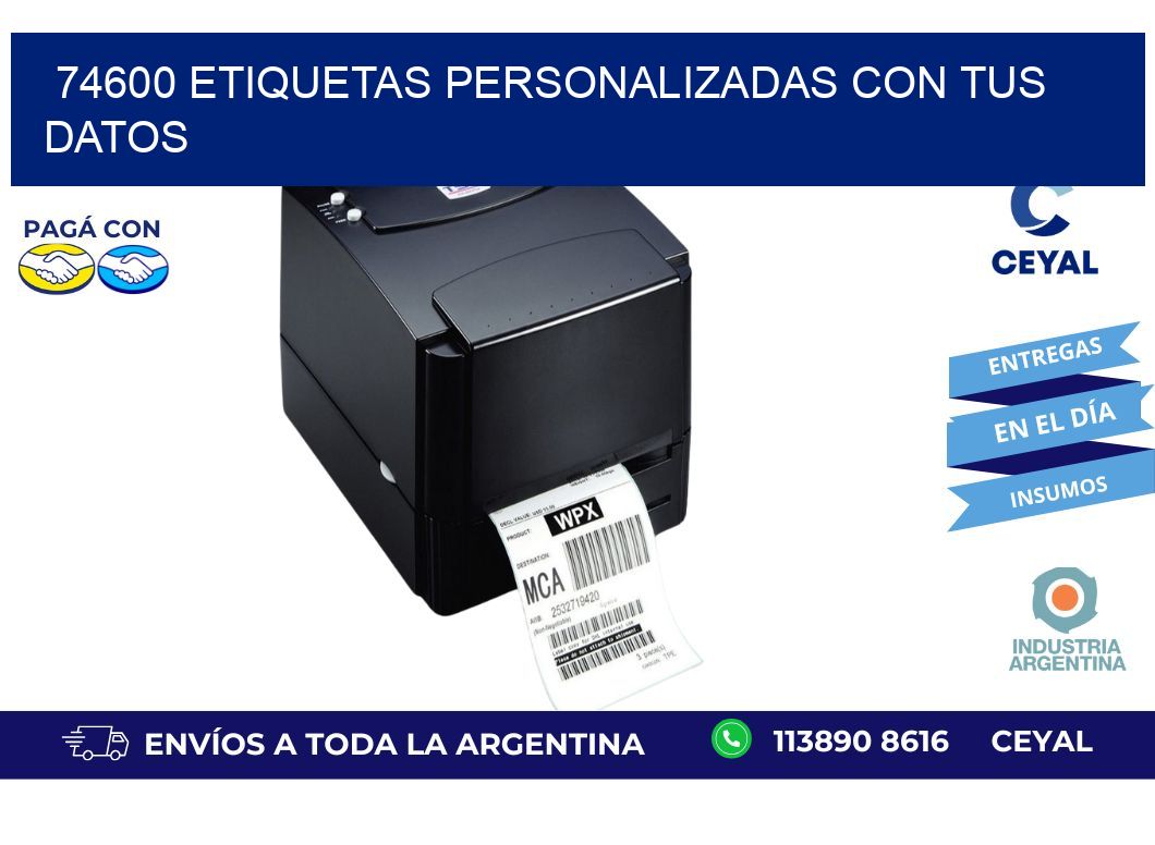 74600 ETIQUETAS PERSONALIZADAS CON TUS DATOS