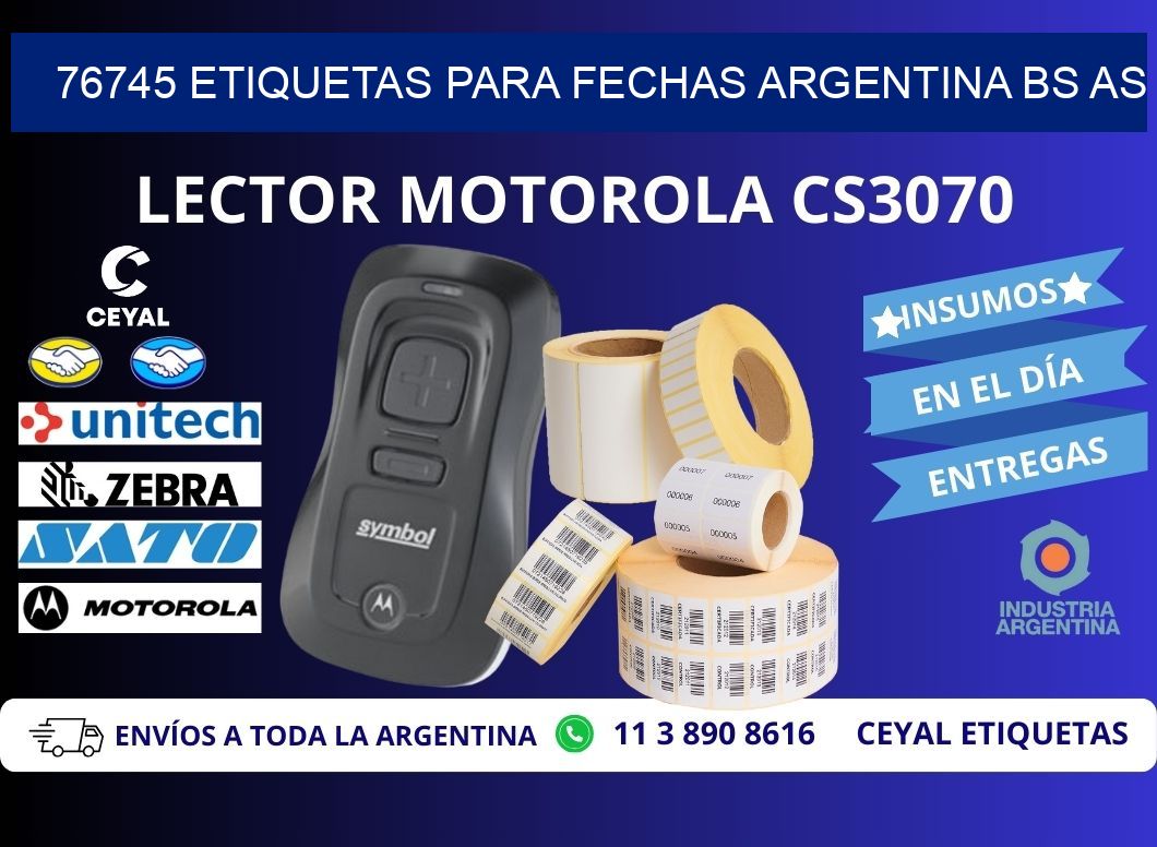 76745 ETIQUETAS PARA FECHAS ARGENTINA BS AS