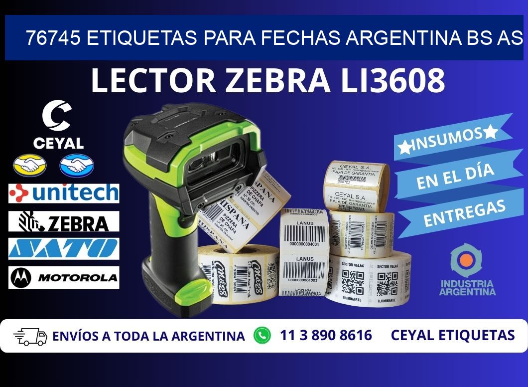 76745 ETIQUETAS PARA FECHAS ARGENTINA BS AS