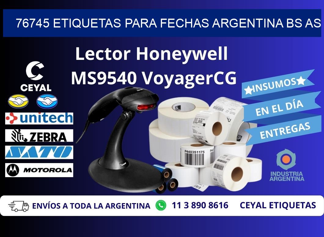76745 ETIQUETAS PARA FECHAS ARGENTINA BS AS