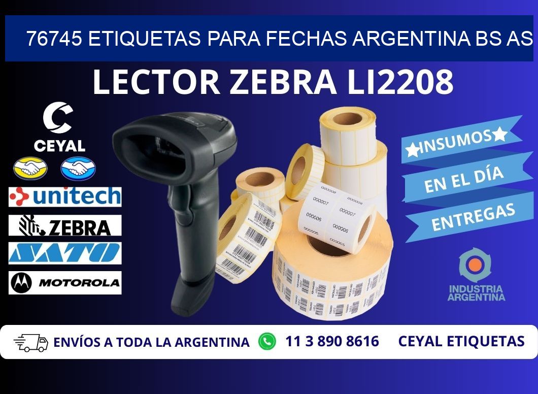 76745 ETIQUETAS PARA FECHAS ARGENTINA BS AS
