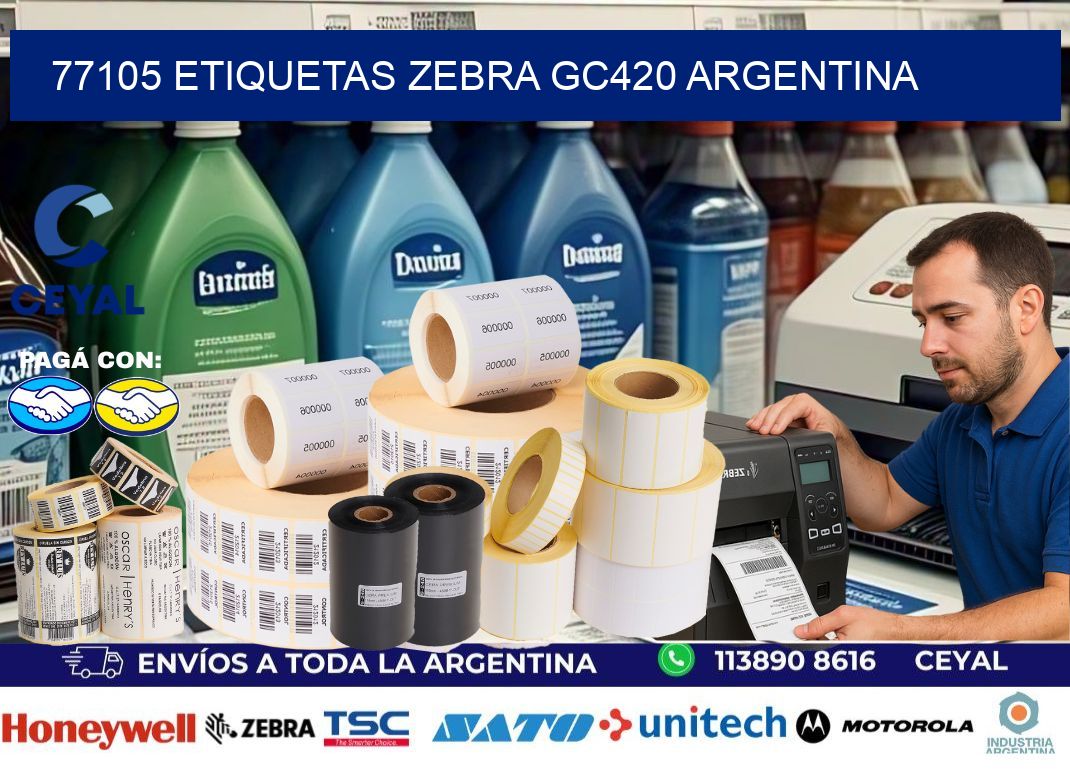 77105 etiquetas zebra gc420 argentina