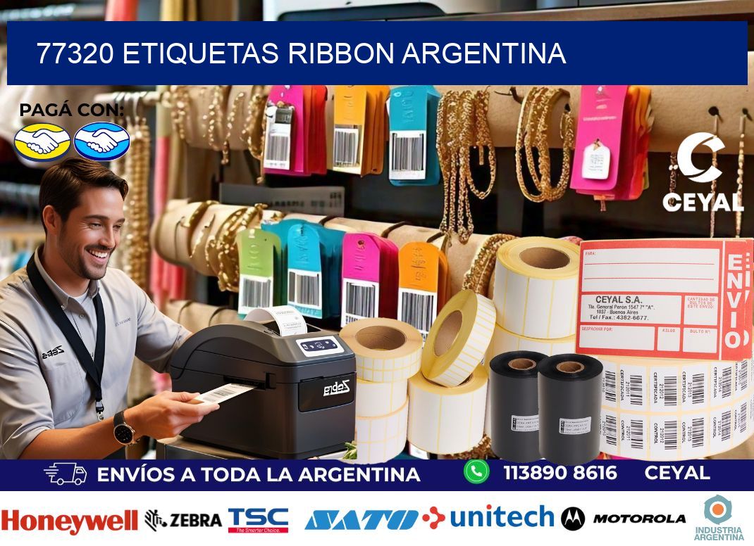 77320 etiquetas ribbon argentina