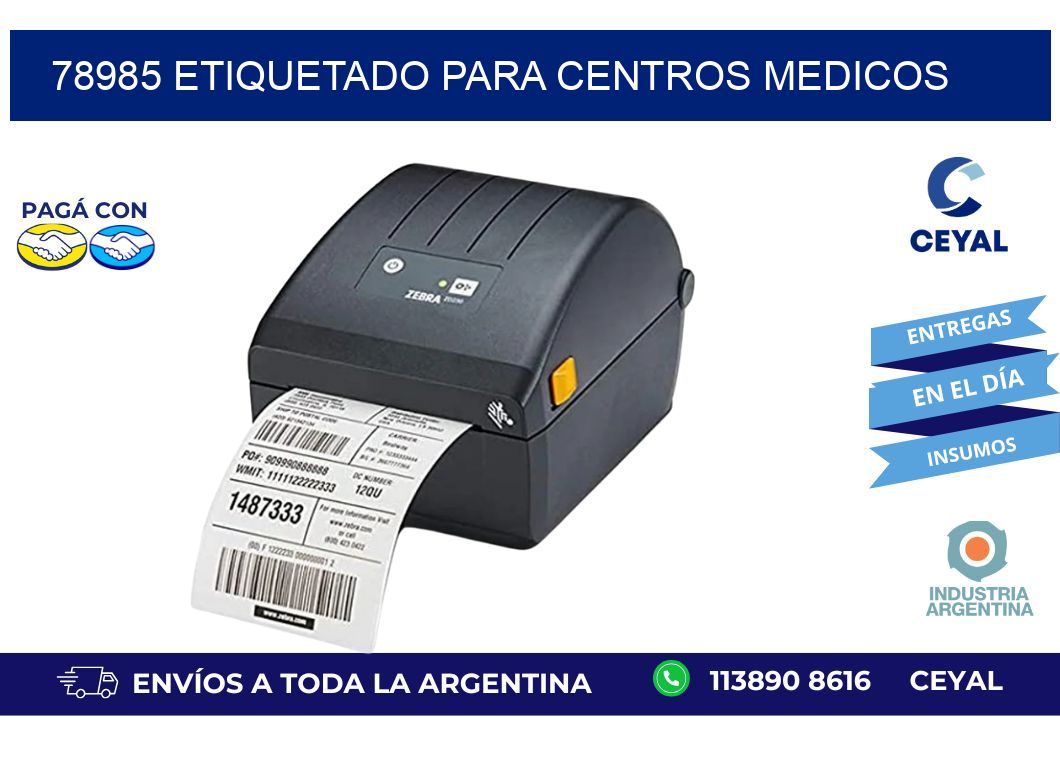 78985 ETIQUETADO PARA CENTROS MEDICOS