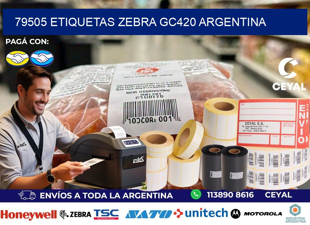 79505 etiquetas zebra gc420 argentina