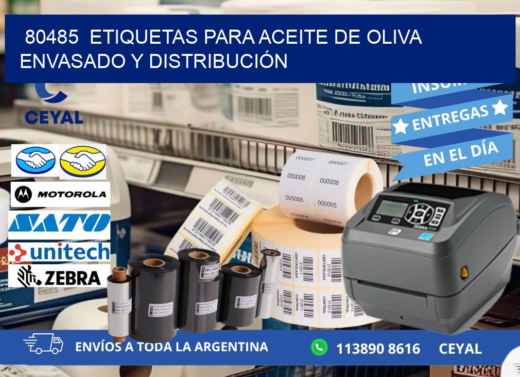 80485  ETIQUETAS PARA ACEITE DE OLIVA ENVASADO Y DISTRIBUCIÓN
