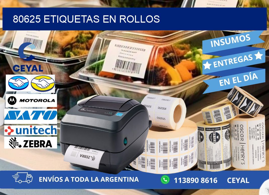 80625 ETIQUETAS EN ROLLOS