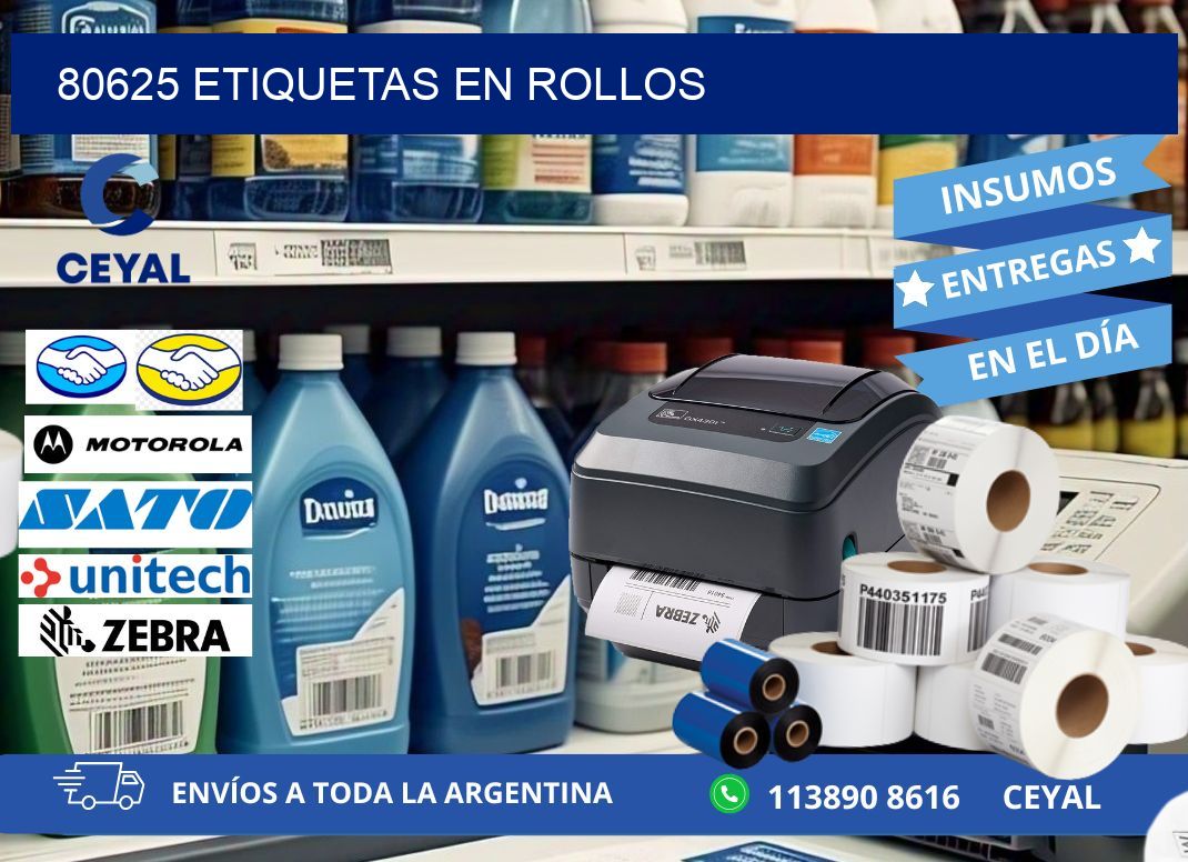 80625 ETIQUETAS EN ROLLOS