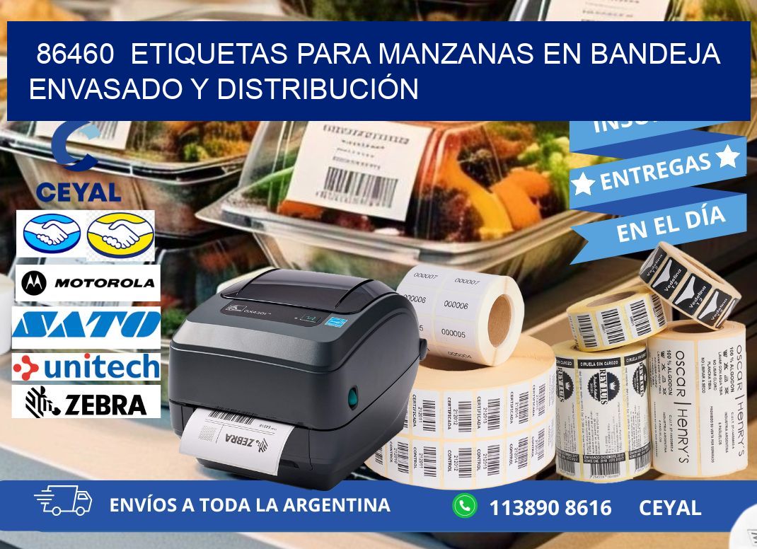 86460  ETIQUETAS PARA MANZANAS EN BANDEJA ENVASADO Y DISTRIBUCIÓN