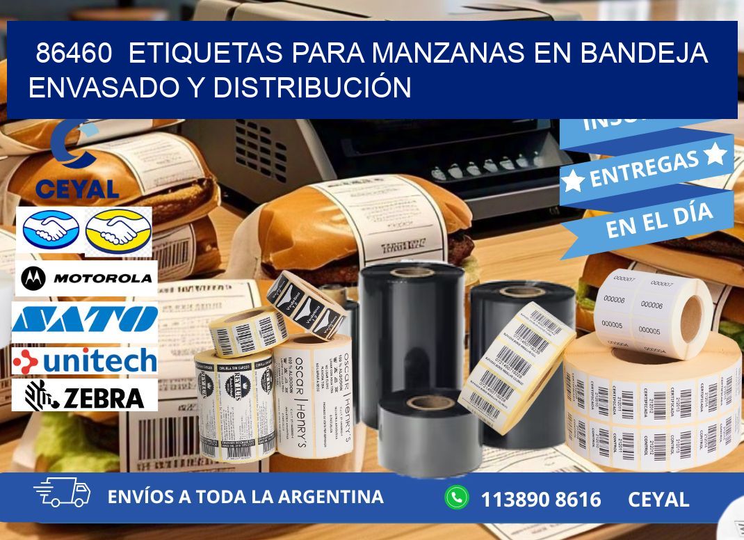 86460  ETIQUETAS PARA MANZANAS EN BANDEJA ENVASADO Y DISTRIBUCIÓN