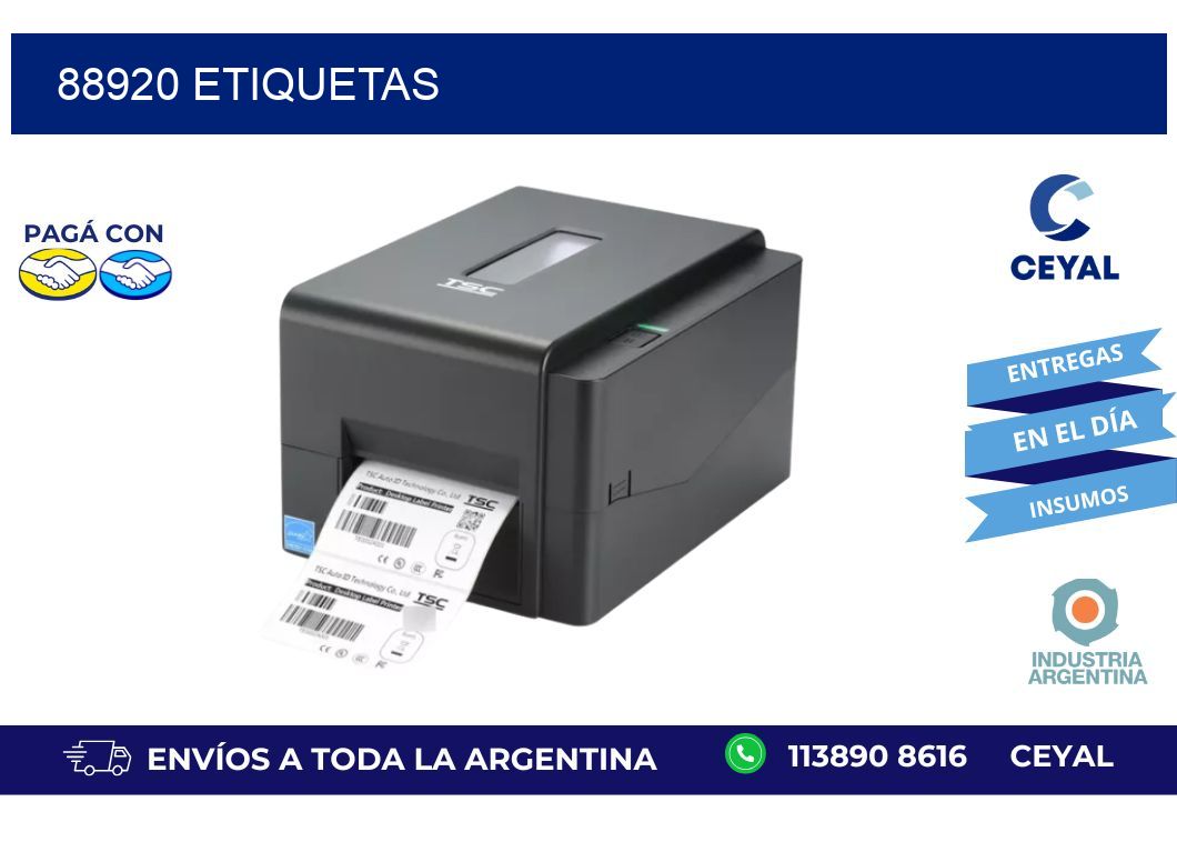 88920 ETIQUETAS