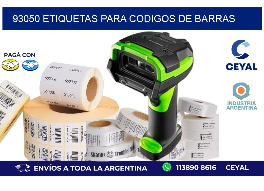 93050 ETIQUETAS PARA CODIGOS DE BARRAS