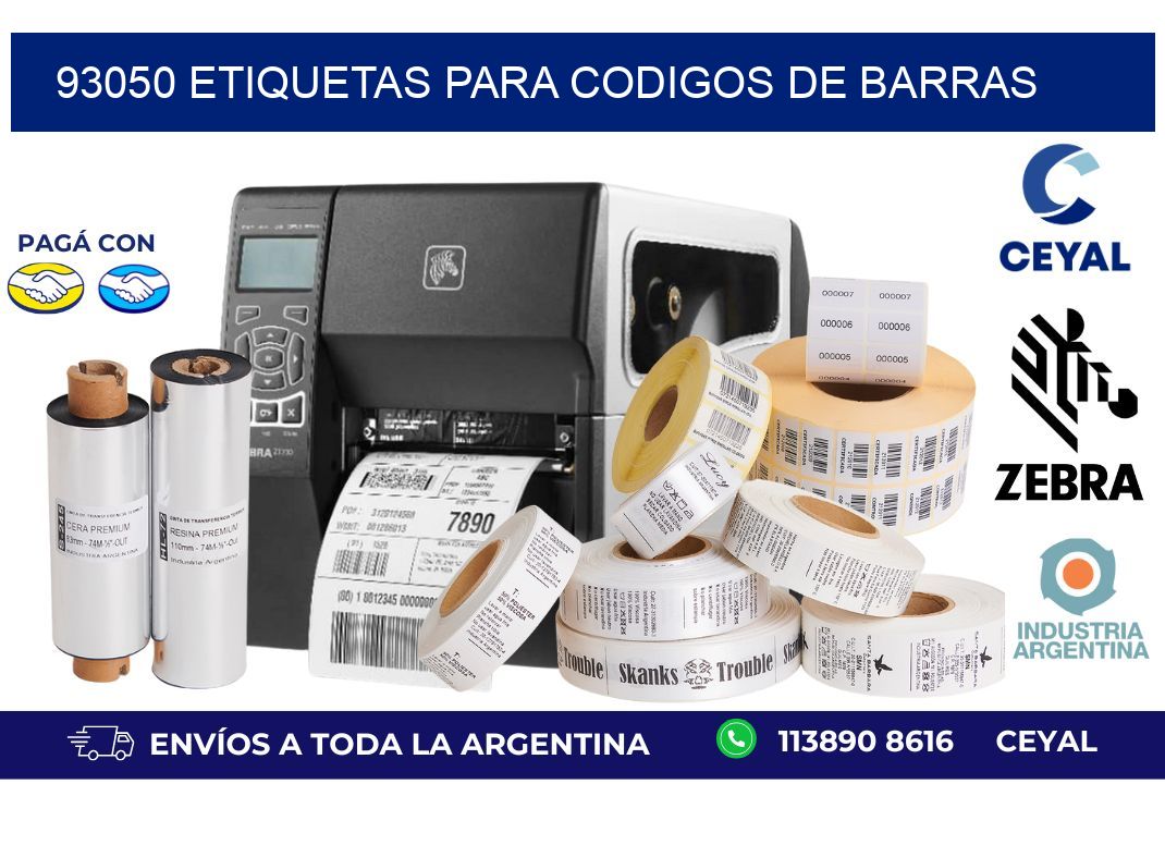 93050 ETIQUETAS PARA CODIGOS DE BARRAS