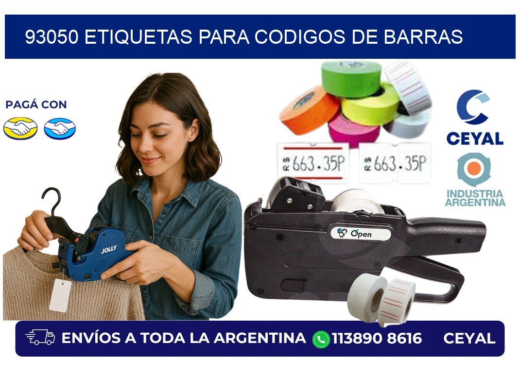 93050 ETIQUETAS PARA CODIGOS DE BARRAS