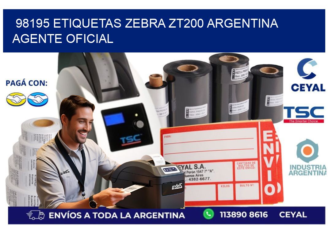 98195 etiquetas zebra zt200 argentina AGENTE OFICIAL