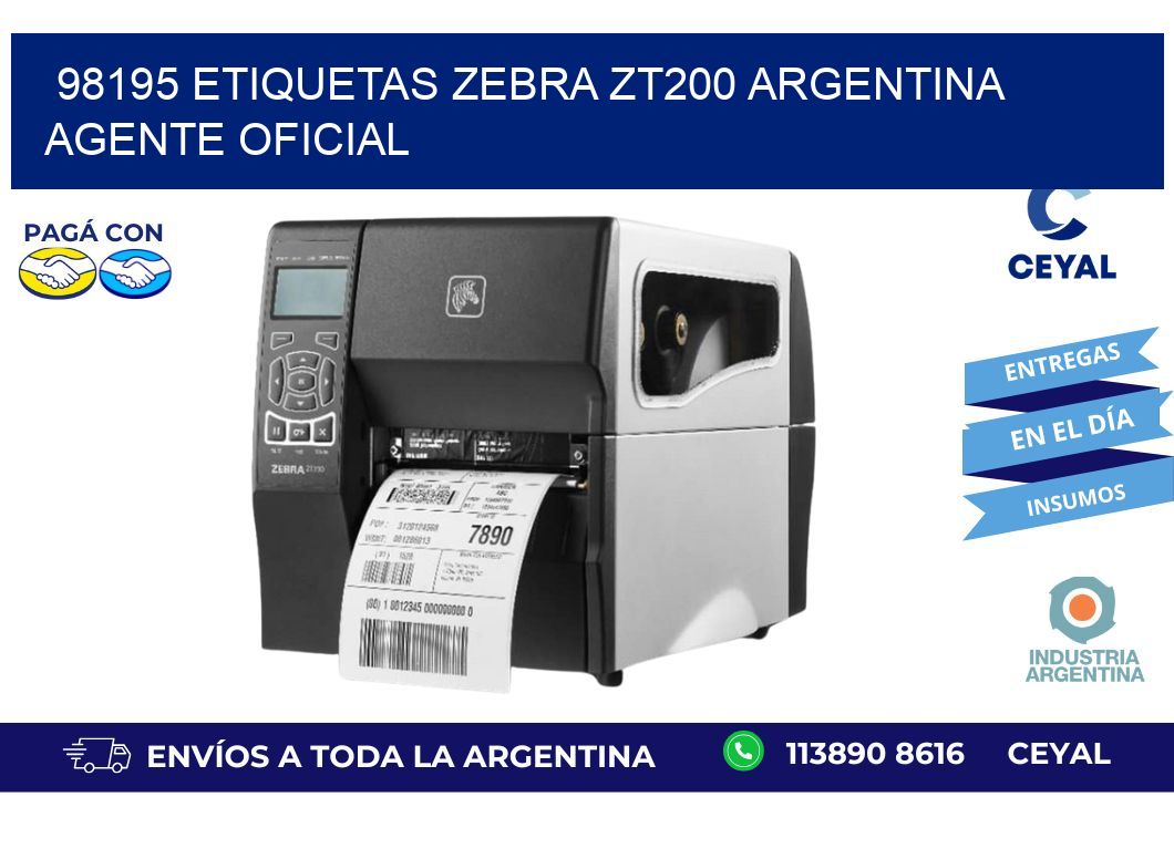 98195 etiquetas zebra zt200 argentina AGENTE OFICIAL