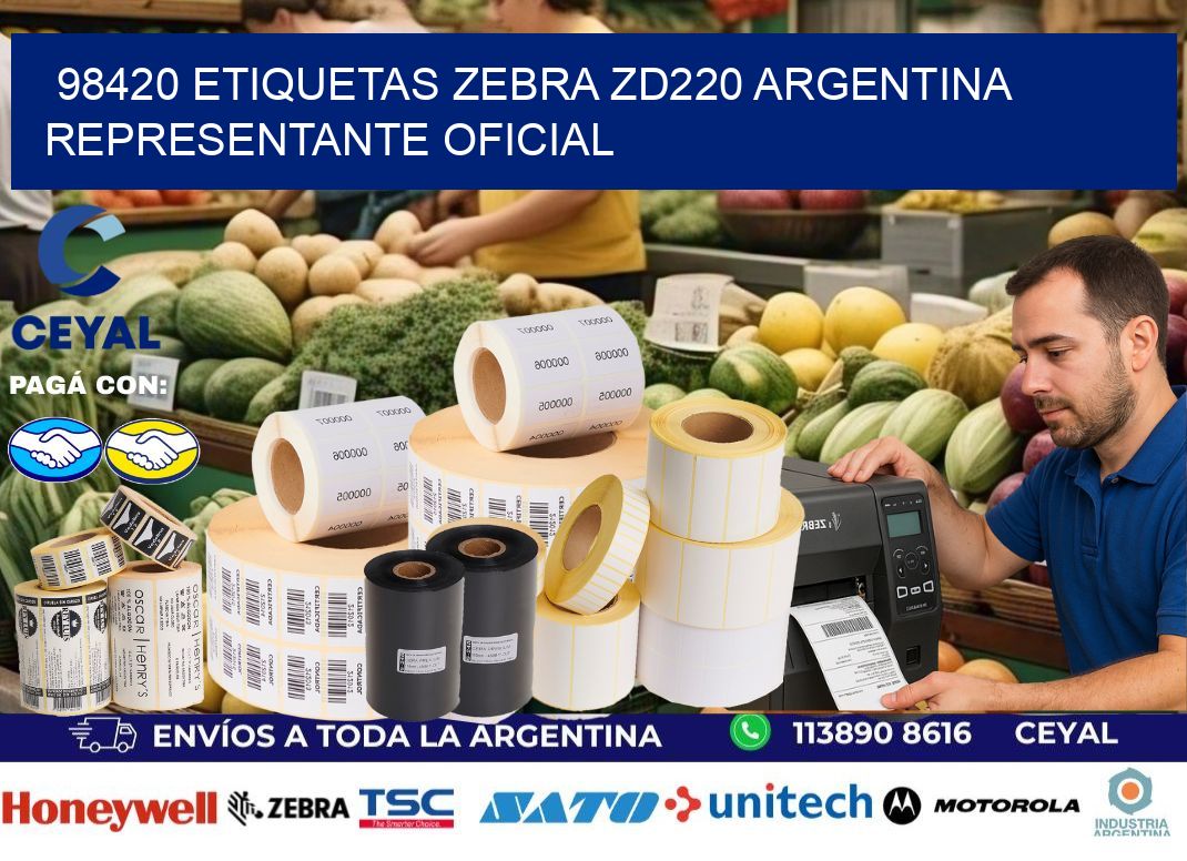 98420 etiquetas zebra zd220 argentina REPRESENTANTE OFICIAL