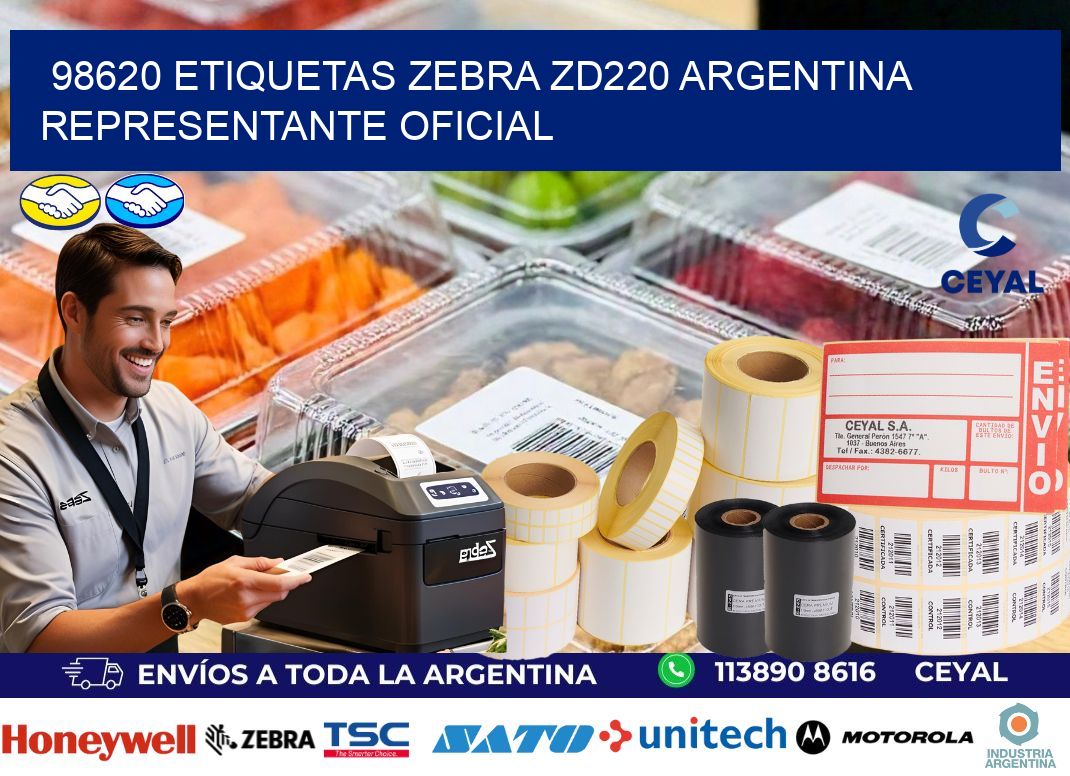 98620 etiquetas zebra zd220 argentina REPRESENTANTE OFICIAL