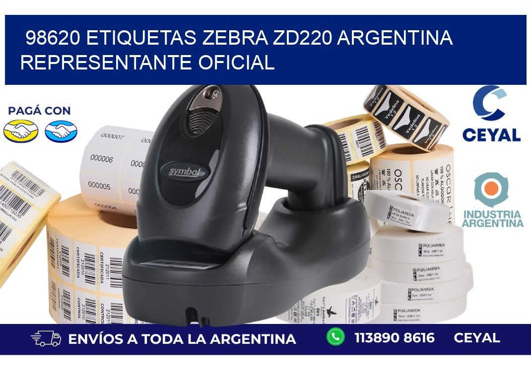 98620 etiquetas zebra zd220 argentina REPRESENTANTE OFICIAL