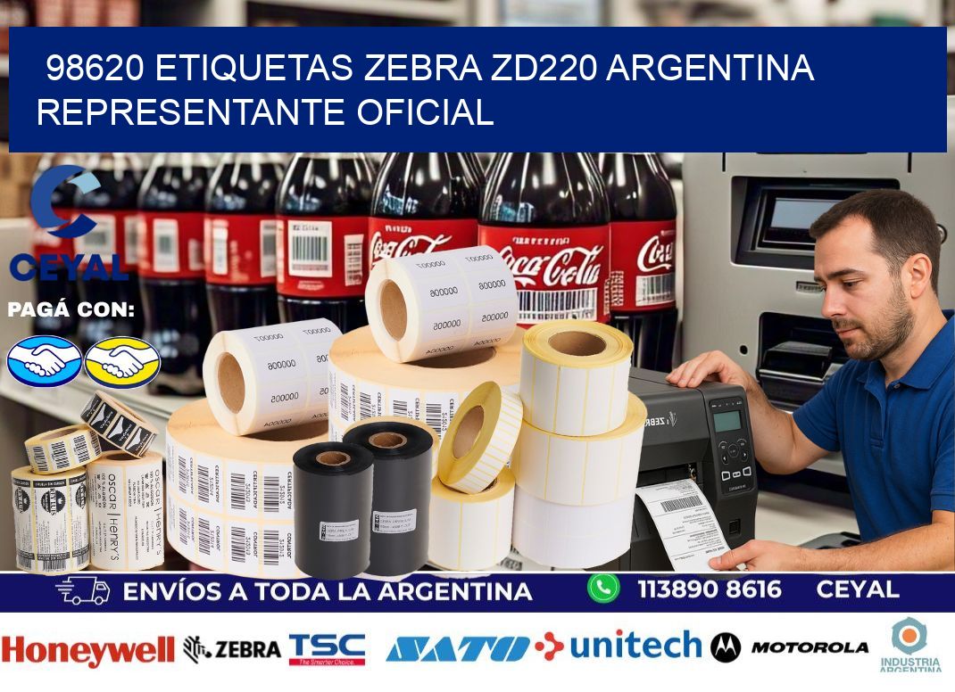 98620 etiquetas zebra zd220 argentina REPRESENTANTE OFICIAL