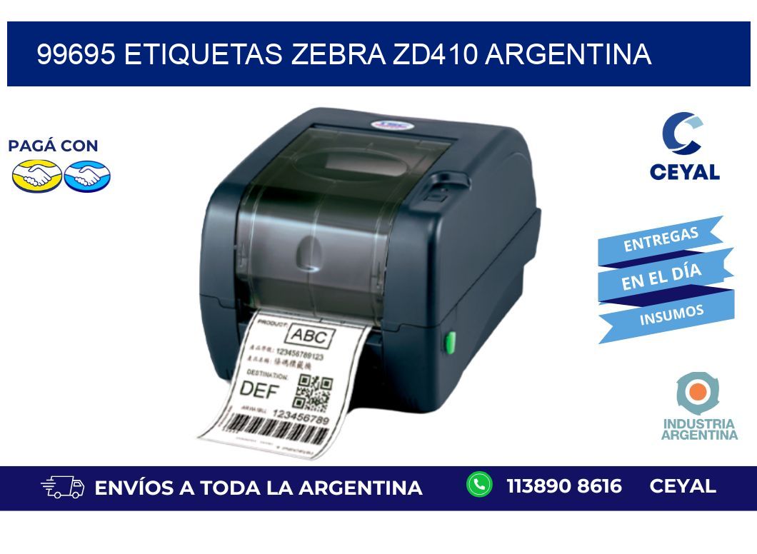 99695 etiquetas zebra zd410 argentina