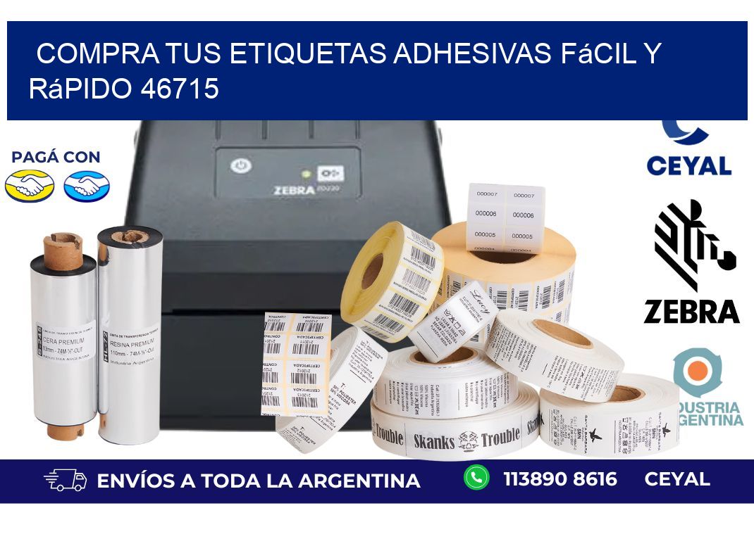 Compra tus Etiquetas Adhesivas Fácil y Rápido 46715