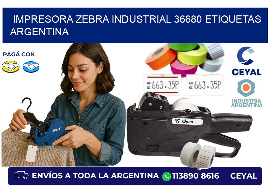Impresora zebra industrial 36680 etiquetas argentina