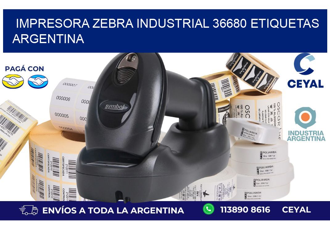 Impresora zebra industrial 36680 etiquetas argentina