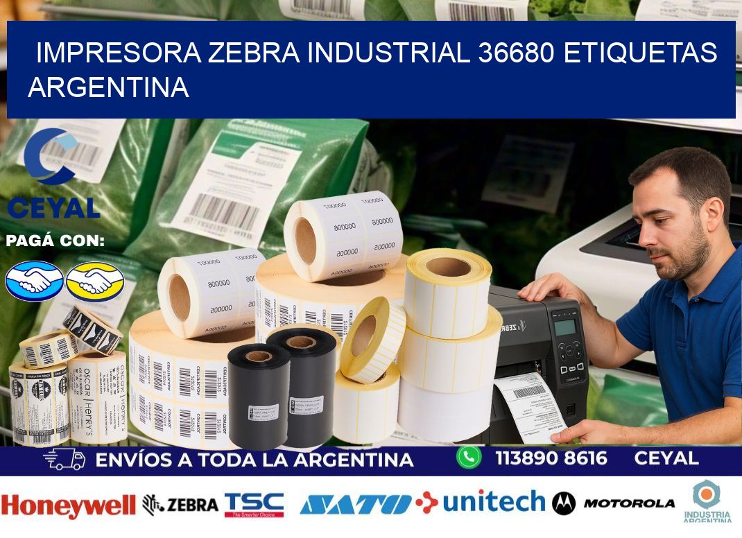 Impresora zebra industrial 36680 etiquetas argentina