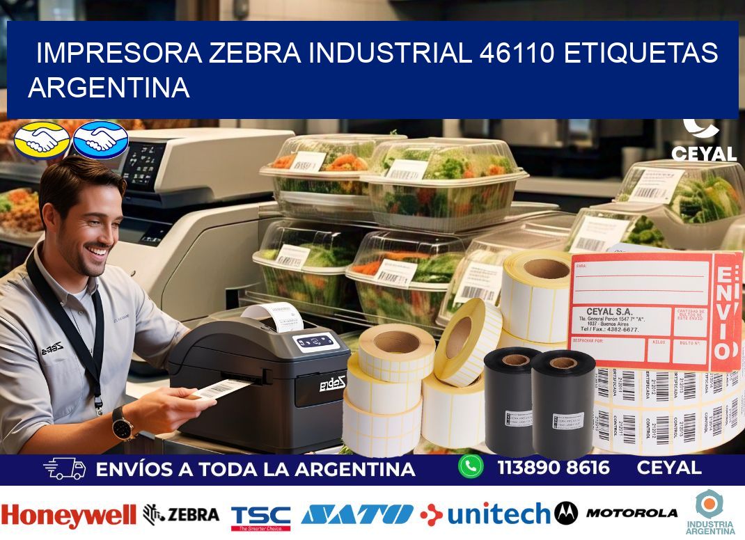 Impresora zebra industrial 46110 etiquetas argentina