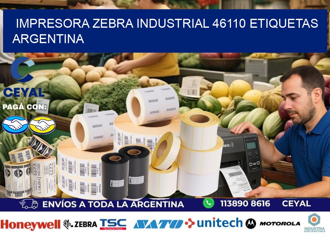 Impresora zebra industrial 46110 etiquetas argentina